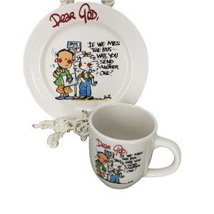 Plate Royal Norfolk Display 8" Dear God If We Miss The Bus Will You Send Another